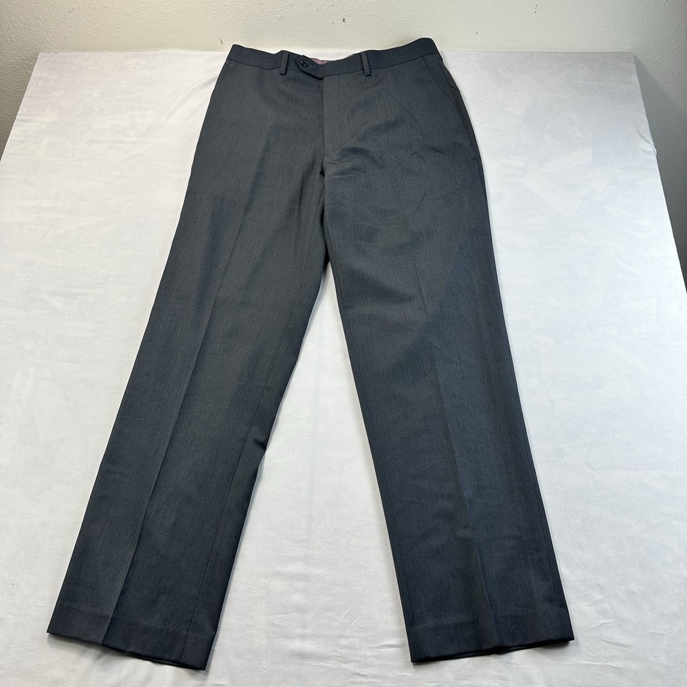 Tallia Gray Dress Pants Women's 34x32 Straight Leg Career Office Flat Front